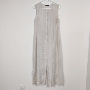 Lungo L'arno Women's Maxi Striped Shirt Dress Size Small Quiet Luxury Old Money